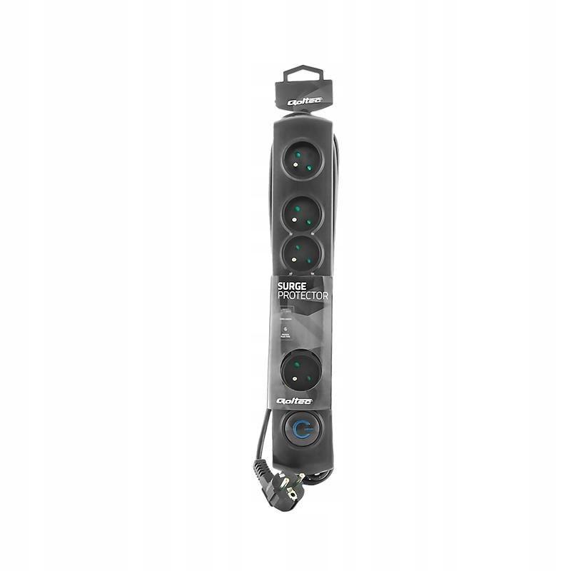 QOLTEC Listwa antyprzepięciowa Quick Switch 6 gniazd 1.8m