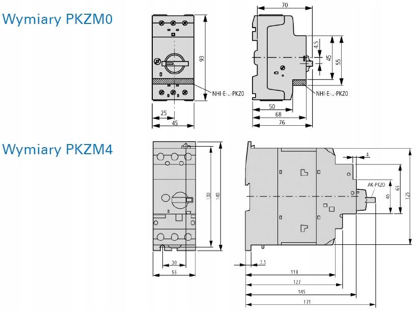 EATON Wyłącznik silnikowy PKZM4, Ir=40-50A PKZM4-50-EA