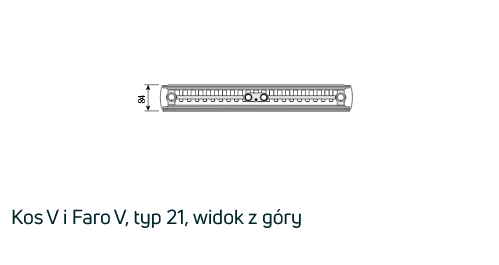 Polski grzejnik dekoracyjny PURMO Kos V21 1950x750 pionowy moc: 2351W