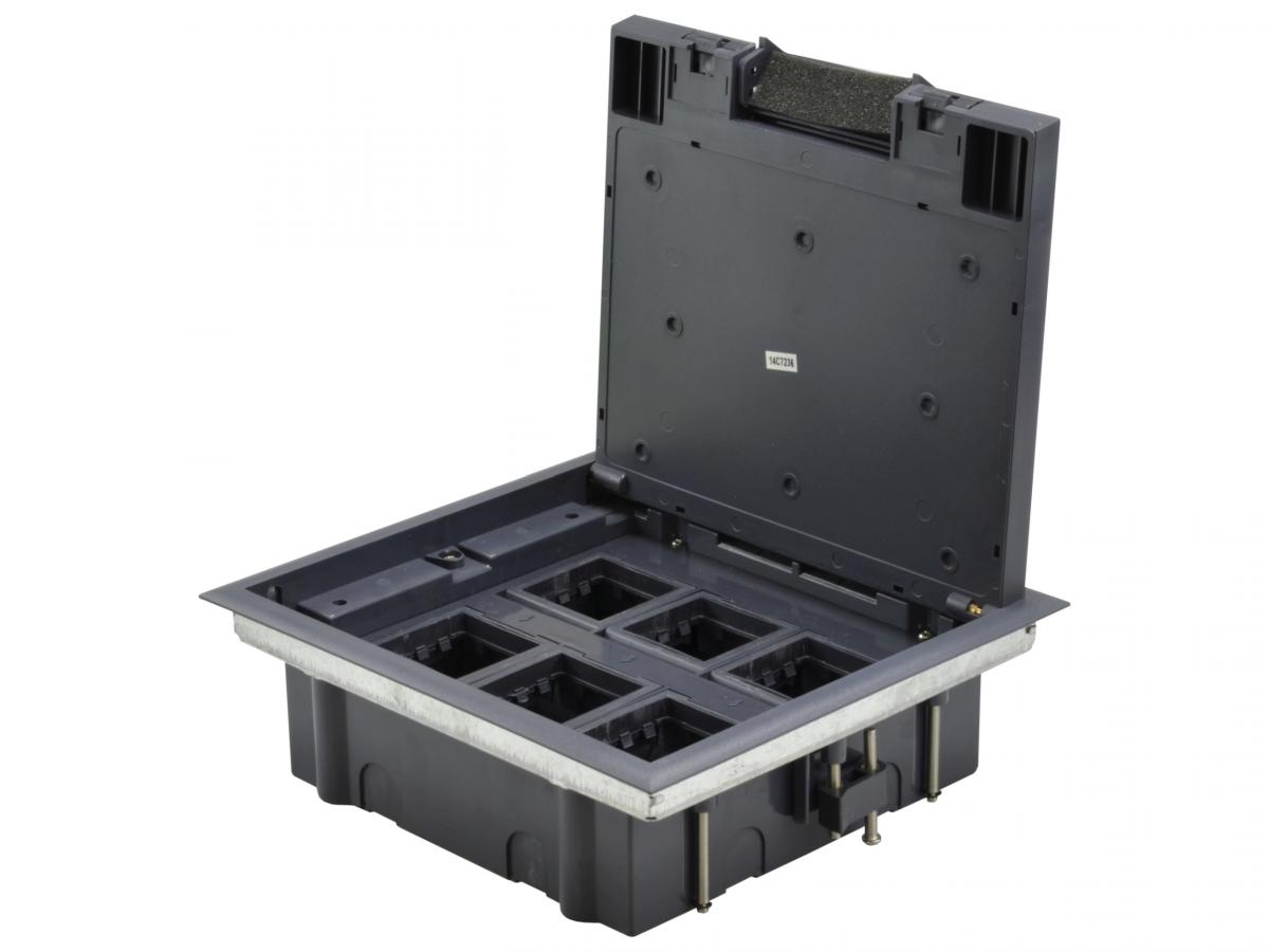 Puszka podłogowa (floorbox) 6M (45x45) regulowana głębokość, do podłogi tec