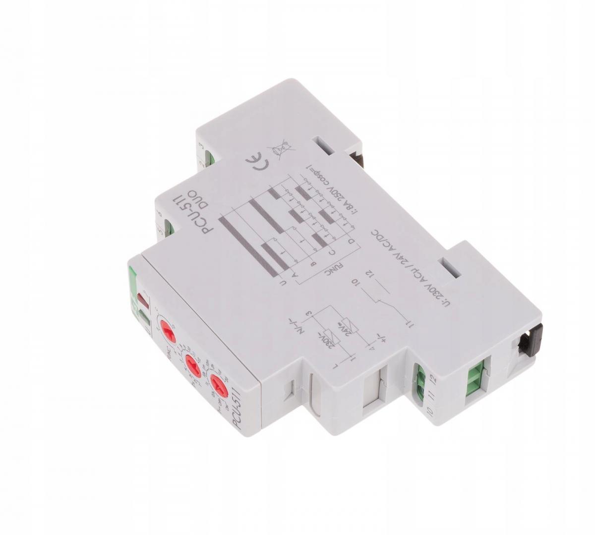 Przek.czasowy 230V AC / 24 V AC/DC uniwersalny zakres czasowy 0,1s÷24h Un=2