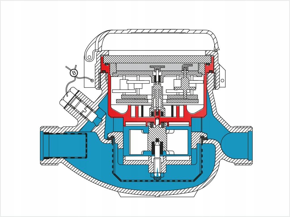 Wodomierz typu: GMDM-I 2 AF Q3-25,0 m3/h DN50 R100/R50 GWINT do wody zimnej