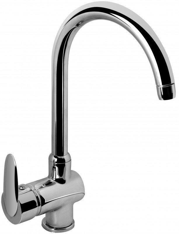 Bateria kuchenna Delta stojaca jednootworowa wysoka chrom