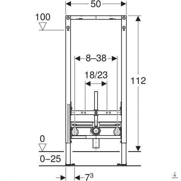 GEBERIT Stelaż podtynkowy Geberit Duofix do bidetu, H112