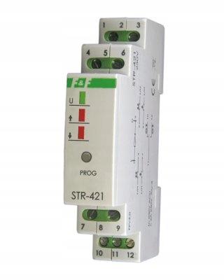 F&F Sterownik rolet STR-421 dwuprzyciskowy, Un=24V AC, 8A, 1 moduł
