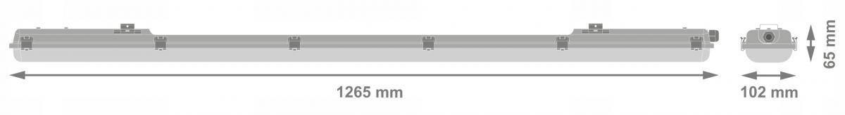 LEDVANCE Oprawa hermetyczna Damp Proof HOUSING 1200 E 2XLAMP IP65