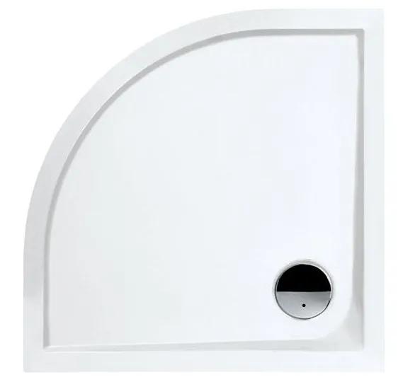 Brodzik akrylowy półokrągły zabudowany SANPLAST Free Line BPza/FREE 90x90x5