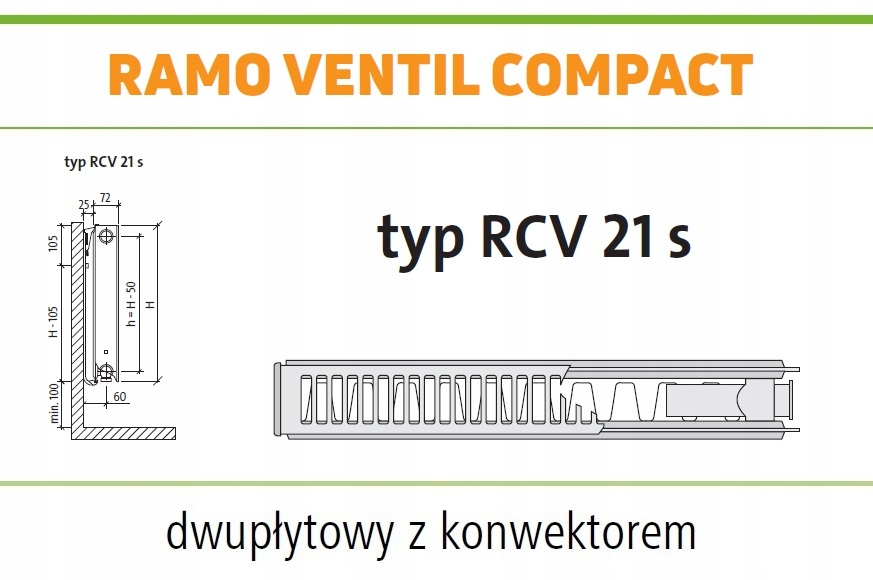 PURMO RAMO RCV21 500x600 V 21 Prawy ANTRACYT