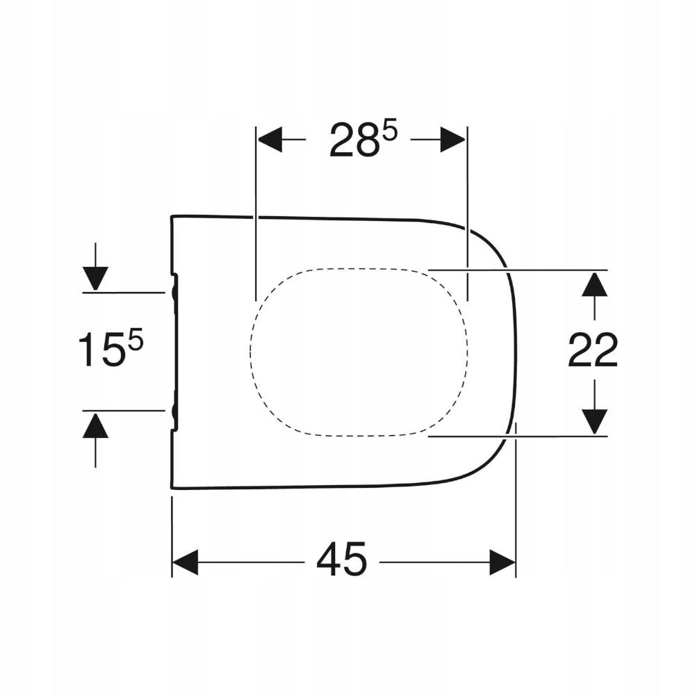 GEBERIT Deska sedesowa Smyle Square 500.687.01.1 48h