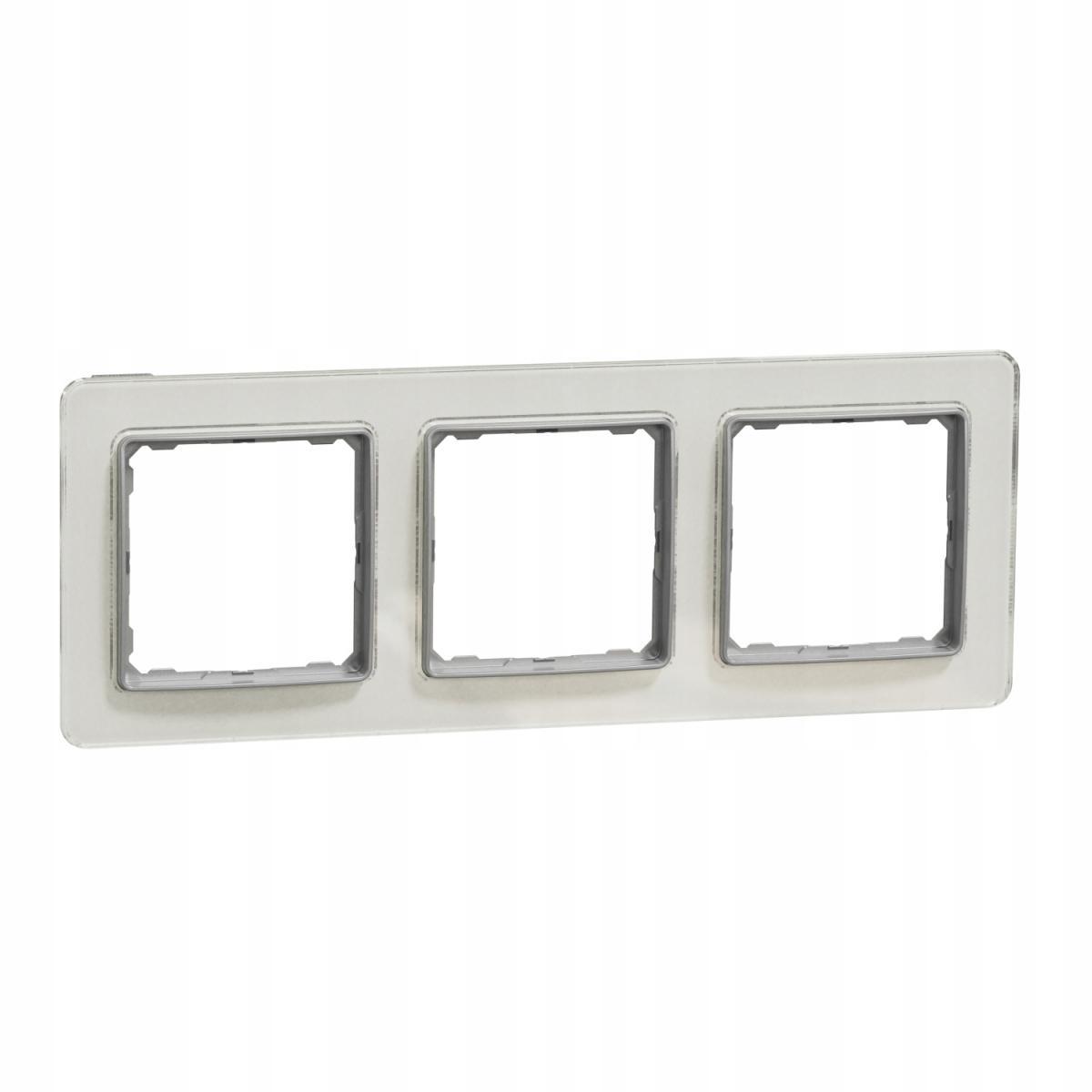 SCHNEIDER ELECTRIC Ramka 3-krotna, imitacja szkło bialy SEDNA ELEMENTS