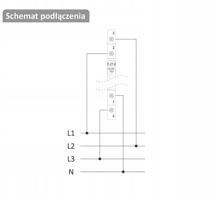 Lampka kontrolna zasilania z zabezpieczeniem LK-BZ-703G 1/3S 3X230V 3xLED Z