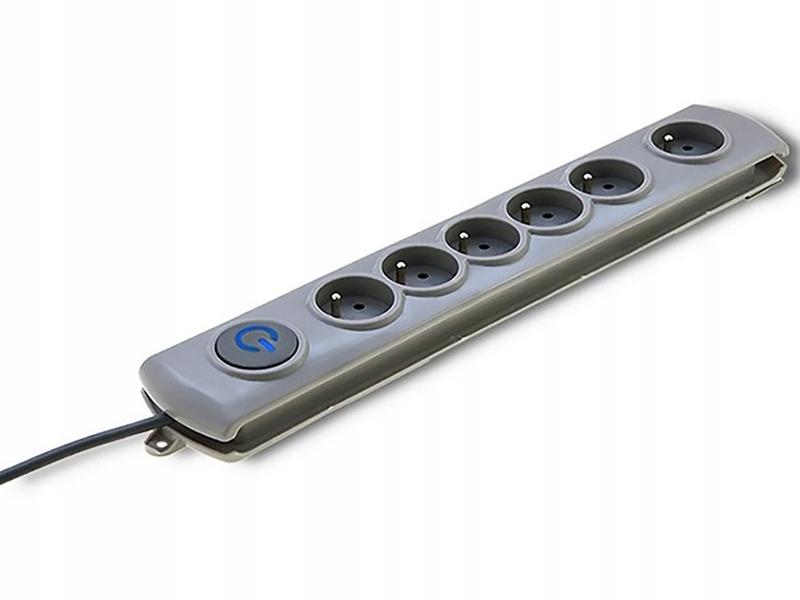 QOLTEC Listwa antyprzepięciowa Quick Switch 6 gniazd 1.8m