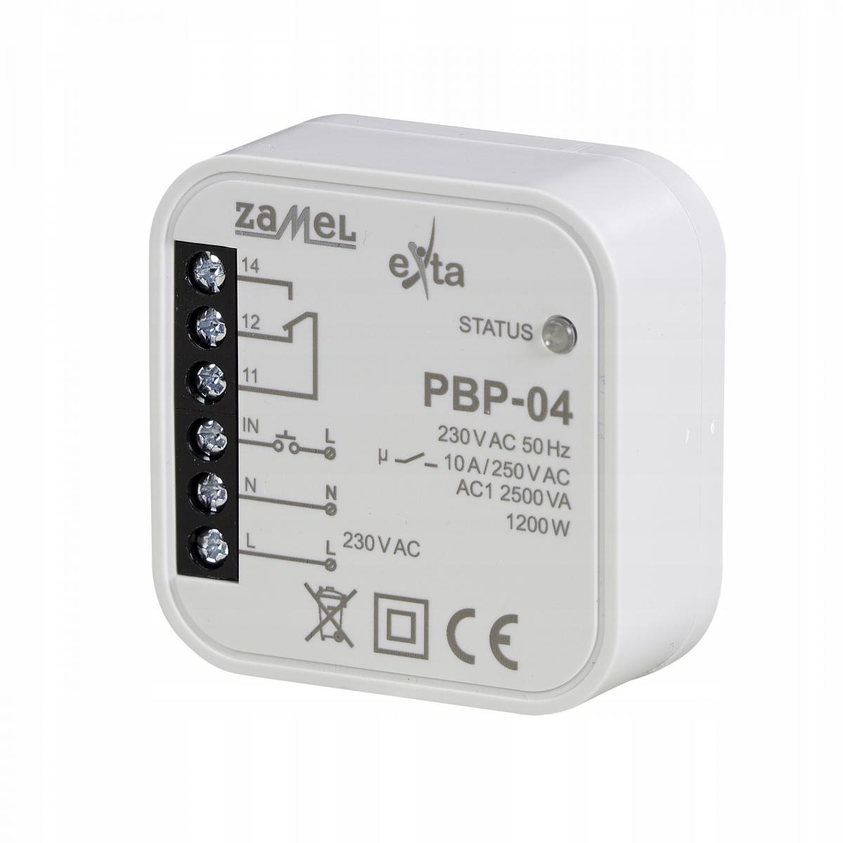 ZAMEL Przekaźnik bistabilny uniwersalny dopuszczalny 230V AC, 10A PBP-04