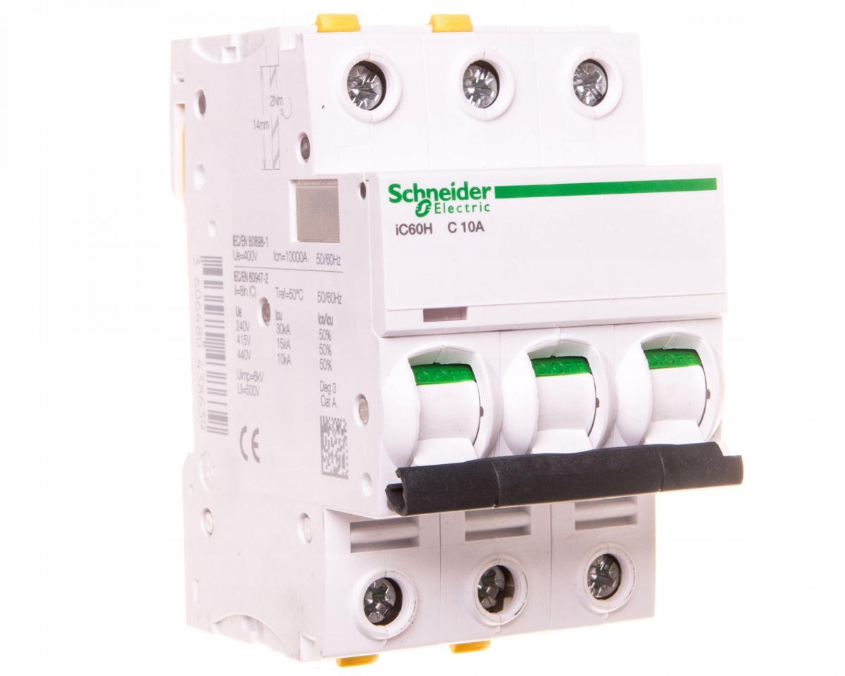 SCHNEIDER ELECTRIC Wyłącznik nadprądowy iC60H-C10-3 C 10A 3-biegunowy