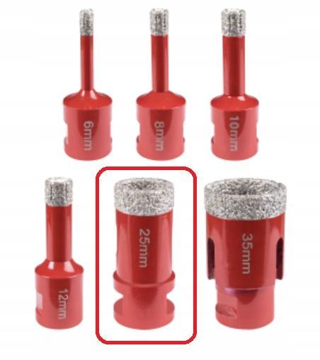 MODECO EXPERT Otwornica diamentowa 25mm M14 max 12000 obr/min
