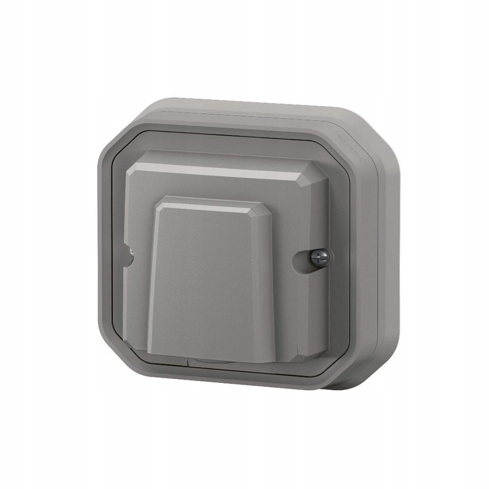 Wyjście kablowe z uchwytem, komplet podtynkowy 16A-230V~ - szare, NOWE PLEX