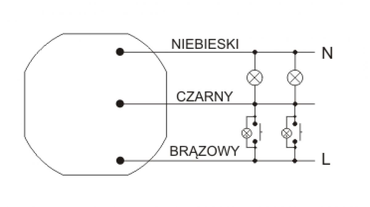 Automat schodowy ASO-205 Un=230V, I=10A, styki 1Z, montaż w puszce podtynko