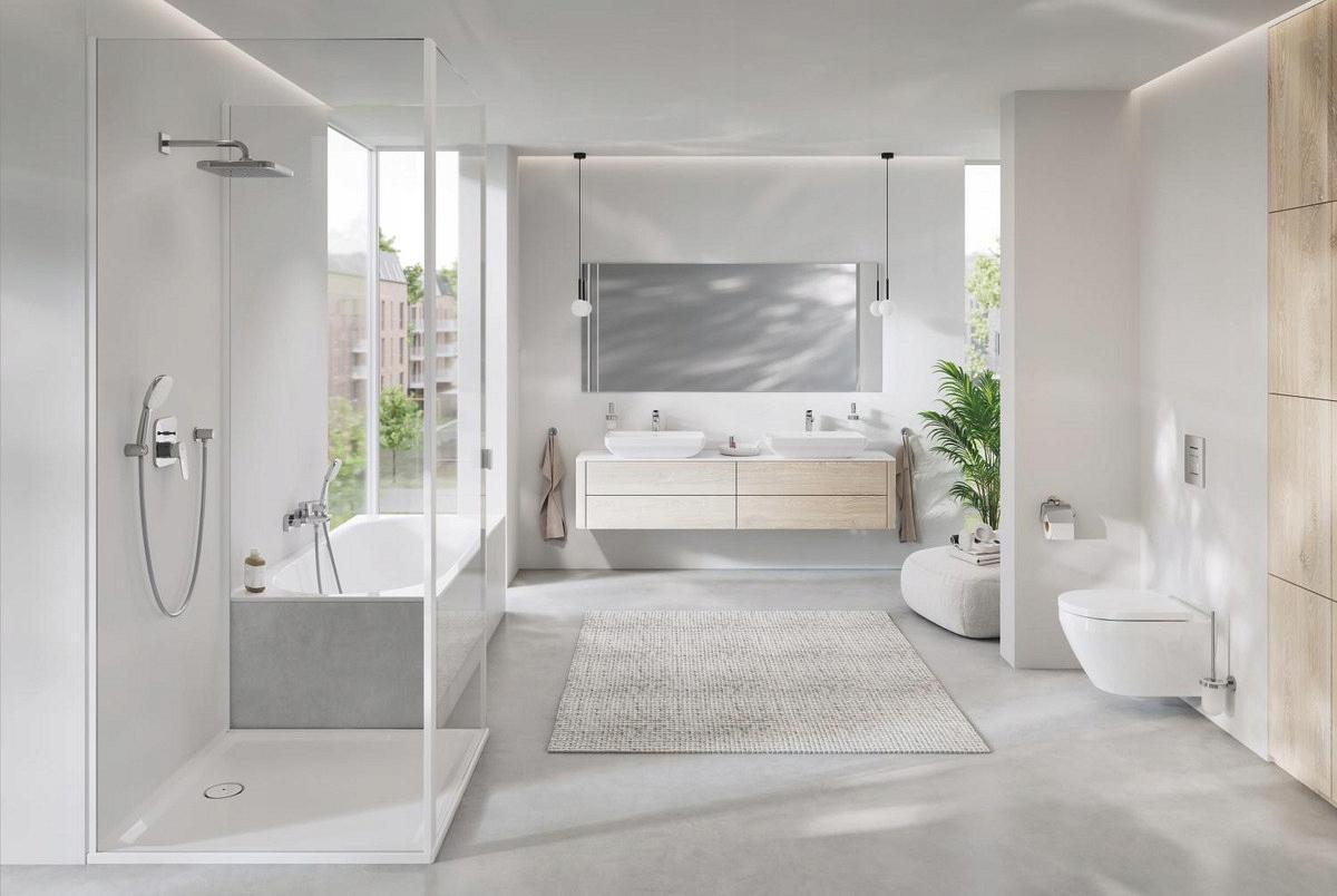 Bateria umywalkowa montaż ścienny HANSGROHE Talis E 2-otw czarna matowa