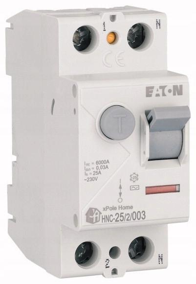 EATON Wyłącznik różnicowoprądowy 6kA typ AC HNC-25/2/003