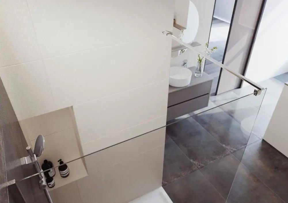 Kabina prysznicowa Walk-In Mille chrom 120 x 200 szkło transparentne