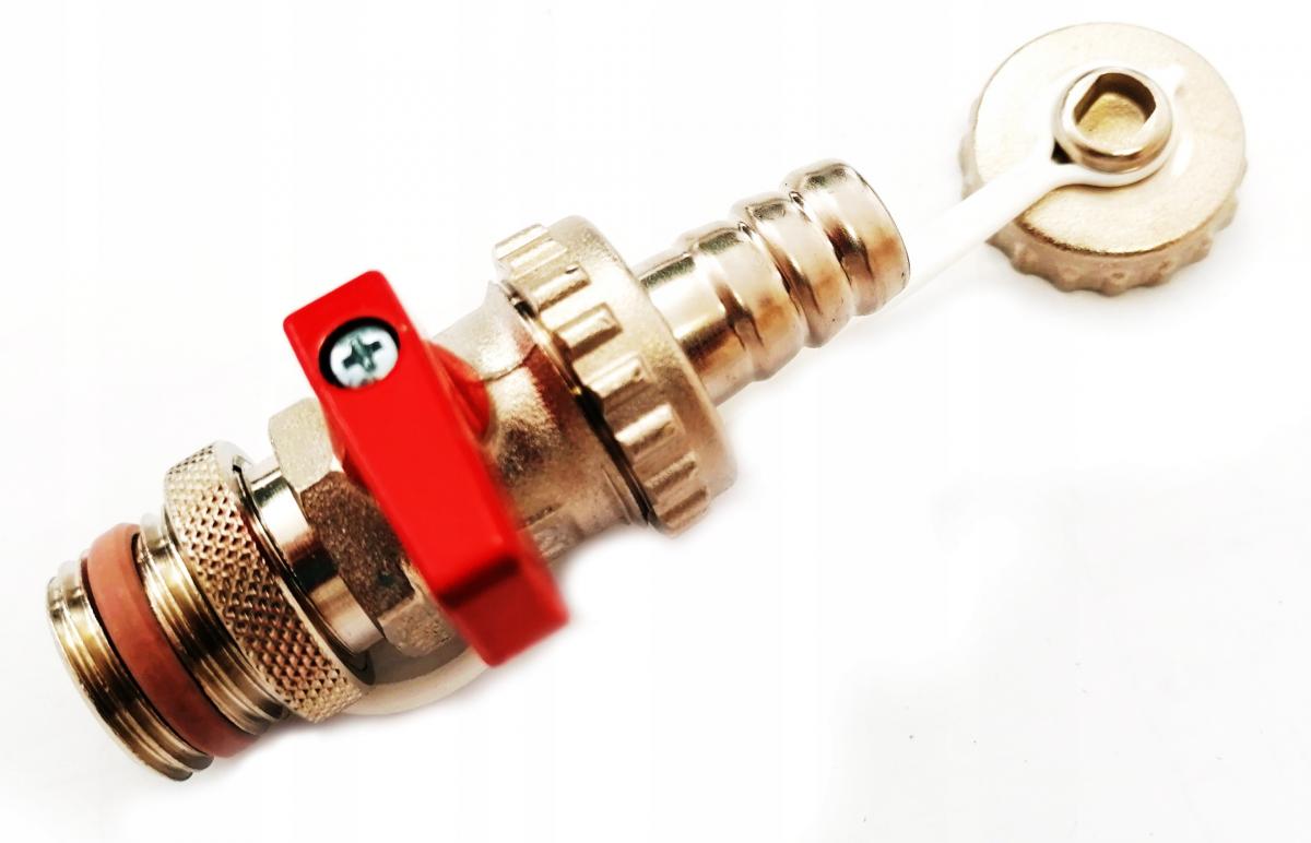 Zawór czerpalny 1/2 chrom z pokrętłem motylkowym