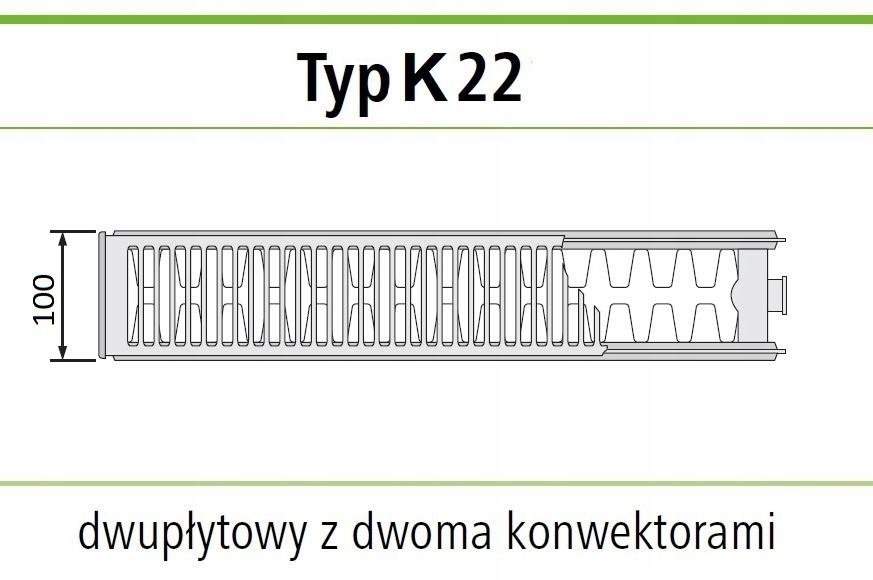 Grzejnik stalowy TERMOTEKNIK C 22 500x900  boczny 48h