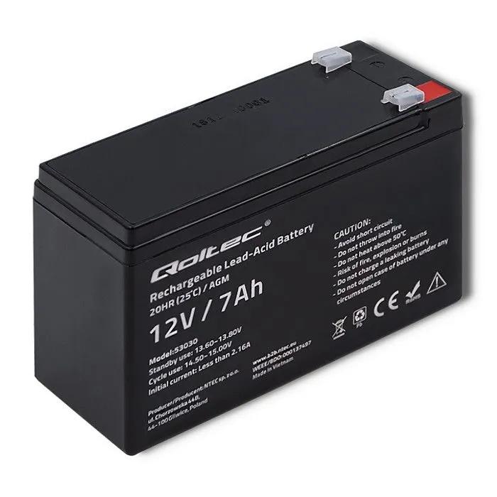 QOLTEC Akumulator AGM 12V 7Ah max. 105A