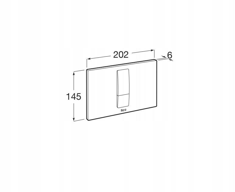 Przycisk spłukujący ROCA DUPLO S PS4 podwójny czarny mat 202 x 145 x 6 mm