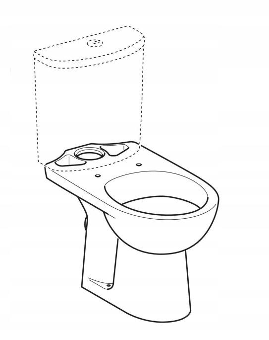 Miska stojąca WC Selnova do spłuczki nasadzanej, lejowa, B36 cm, H39 cm, T6
