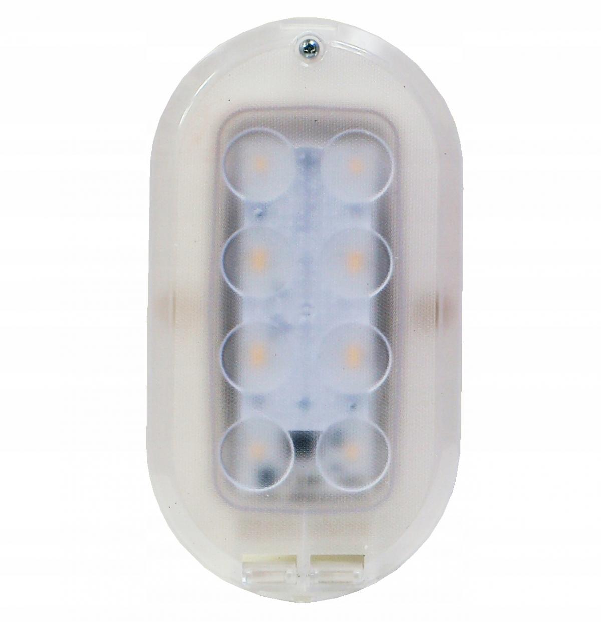 LENA LIGHTING Oprawa kanałowa LED, Oval Pro 3,4W, 4000K, 370lm, IP44, biała