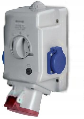 Gniazdo natynkowe OPTIMA-COMBI 3P+N+E 32A + 2x230V z przełącznikiem L-0-P