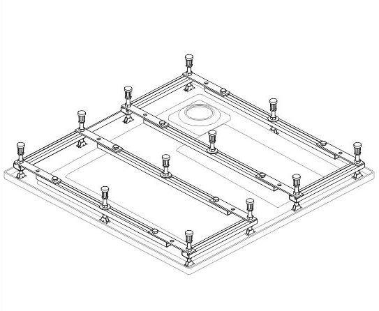 Brodzik akrylowy kwadrat 80x80x9 cm SANPLAST Free Line B/FREE + stelaż STB