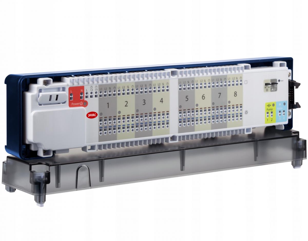 SALUS Listwa centralna ogrzewania podłogowego przewodowa 8-strefowa KL08NSB