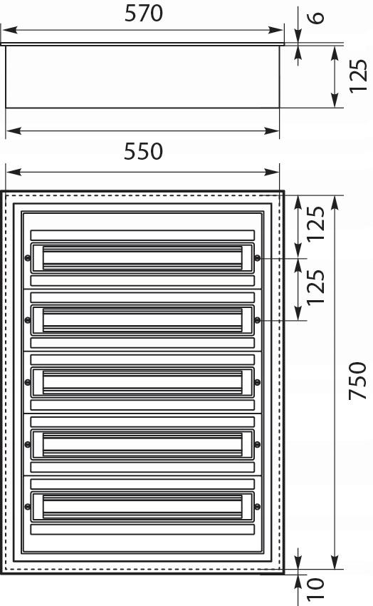 Rozdzielnica podtynkowa 5x24 moduły IP54 DARP-120 QUITELINE