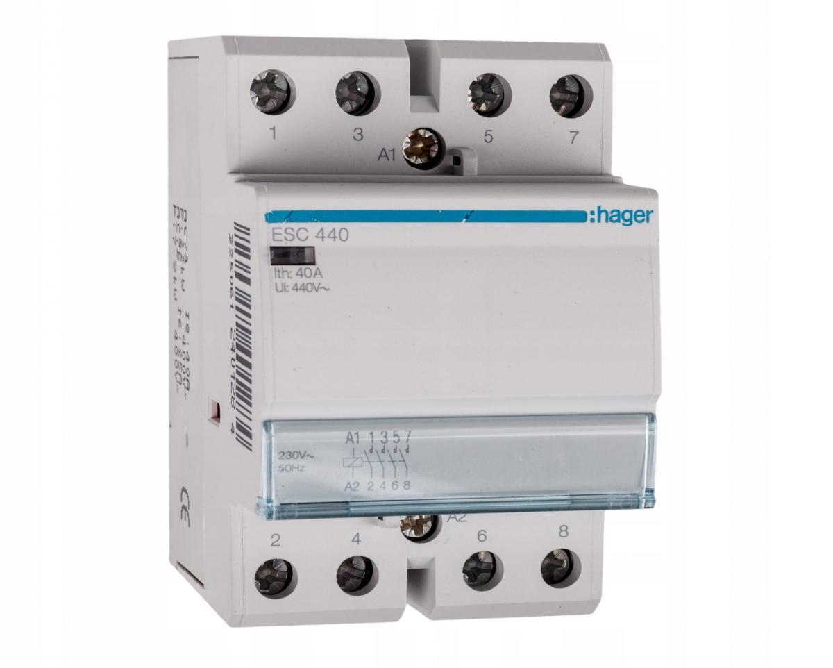HAGER Stycznik 4NO 40A 230V AC
