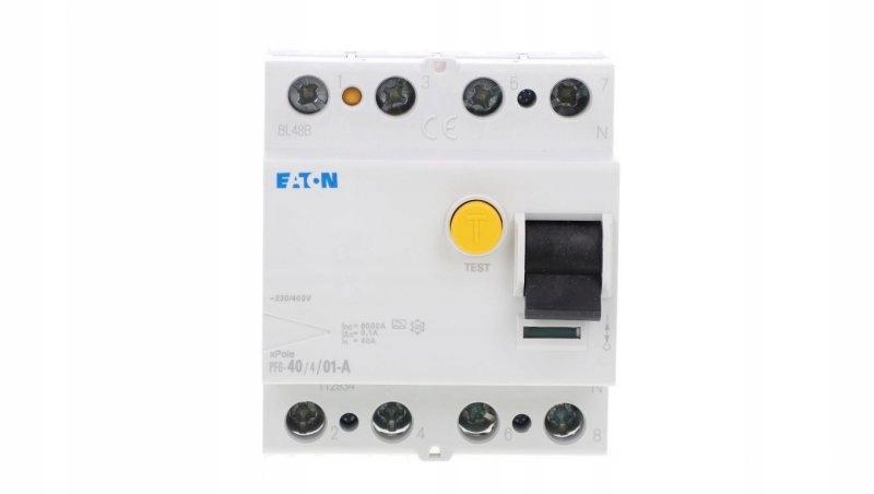 EATON Wyłącznik różnicowoprądowy 6kA PF6-40/4/01-A