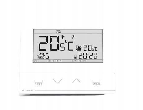 Regulator pokojowy dwustanowy przewodowy TECH ST-294 v3 biały