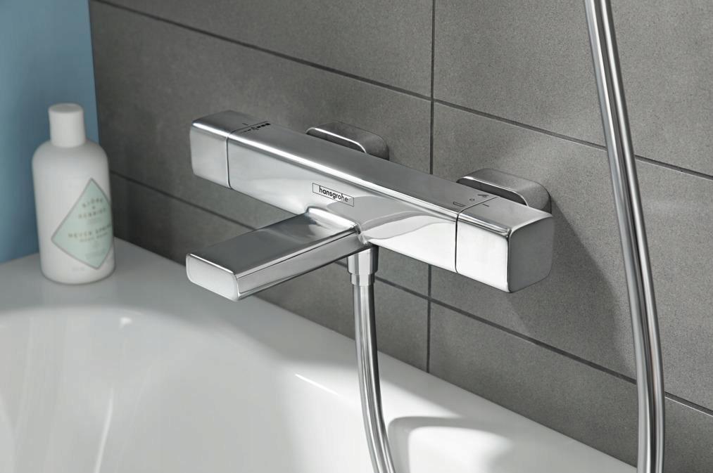 Bateria wannowo-prysznicowa jednouchwytowa ścienna Hansgrohe Ecostat