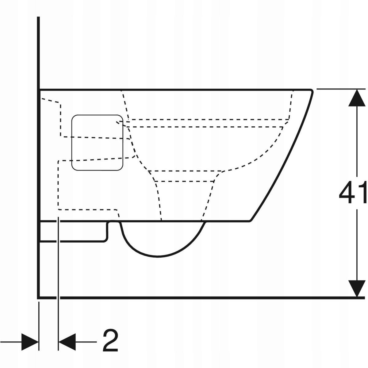 Stelaż WC GEBERIT Selnova Square Duofix Basic w komplecie z miską Selnova
