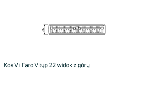 Polski grzejnik dekoracyjny PURMO Faro V22 1800x600 pionowy moc: 2242W