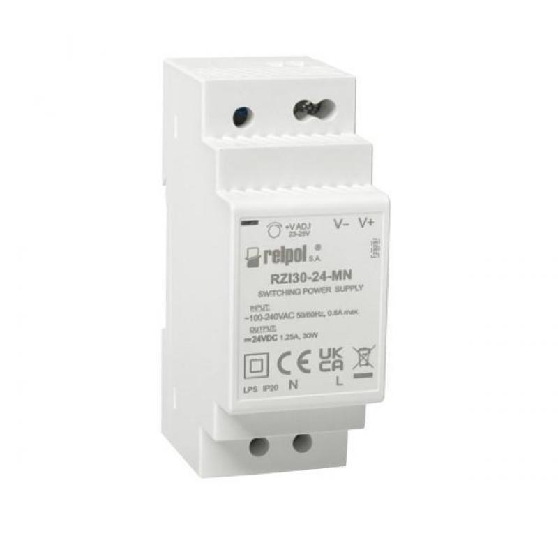 RELPOL Zasilacz impulsowy 30 W, 24 V DC RZI30-24-MN