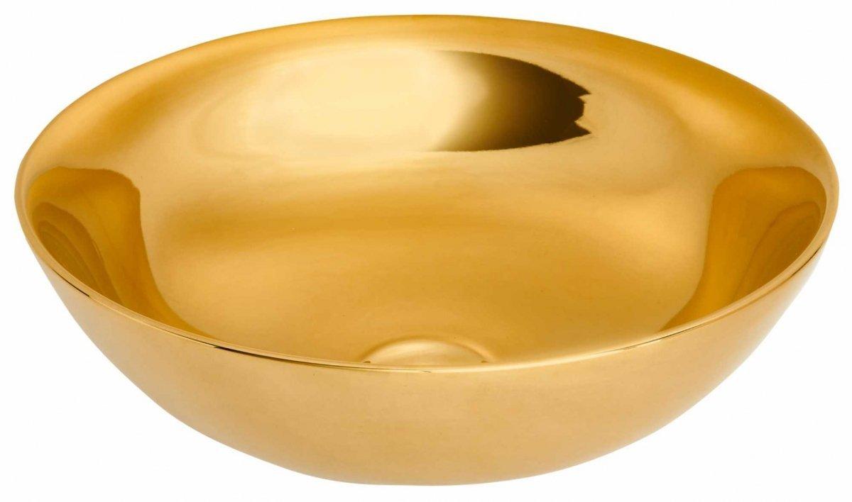 INVENA UMYWALKA NABLATOWA TINOS INVENA TREND, 39,5 CM, ZŁOTA POLYSK