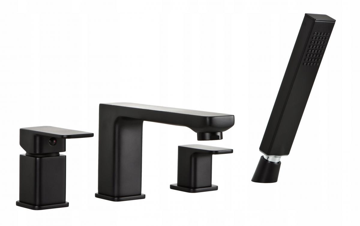 Bateria wannowa Valvex Loft Black 4-otworowa, Black mat