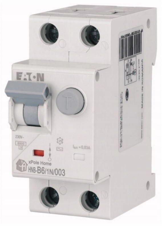 EATON Wyłącznik kombinowany 6kA typ AC HNB-B6/1N/003