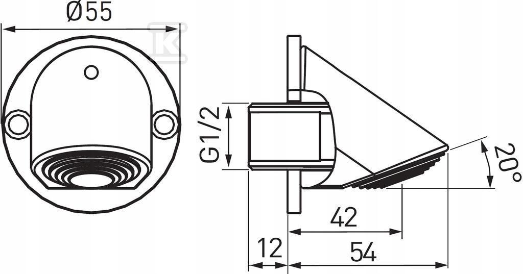 FERRO Głowica prysznicowa Vandal Proof, 1-Funkcyjna chrom