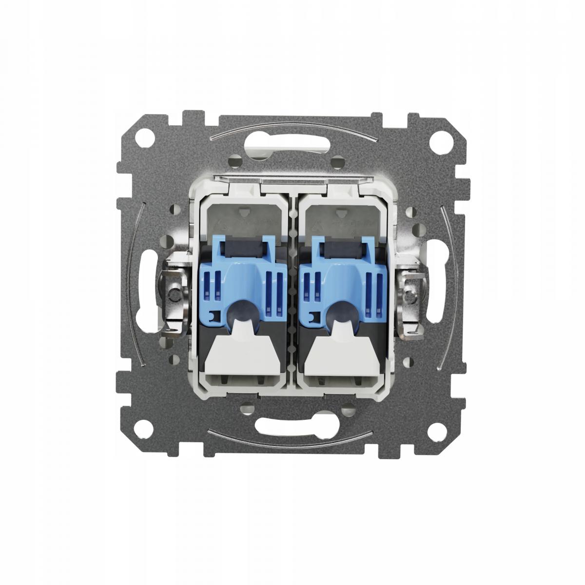SCHNEIDER ELECTRIC Gniazdo komputerowe 2xRJ45 kat.6 UTP, biały SEDNA DESIGN