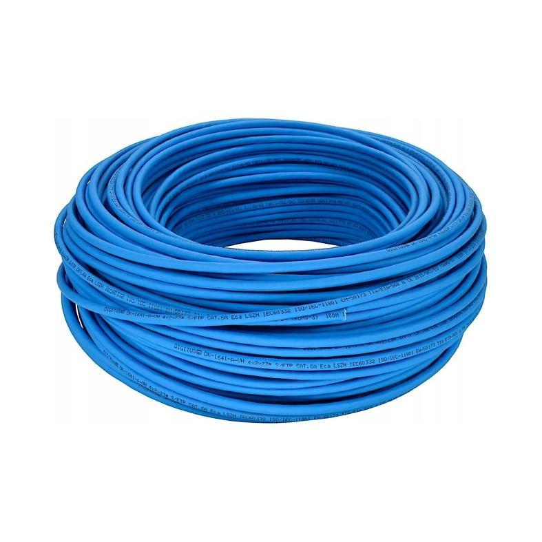 Kabel S/FTP kat. 6A 500m (szpula) LS0H drut niebieski CPR: Eca