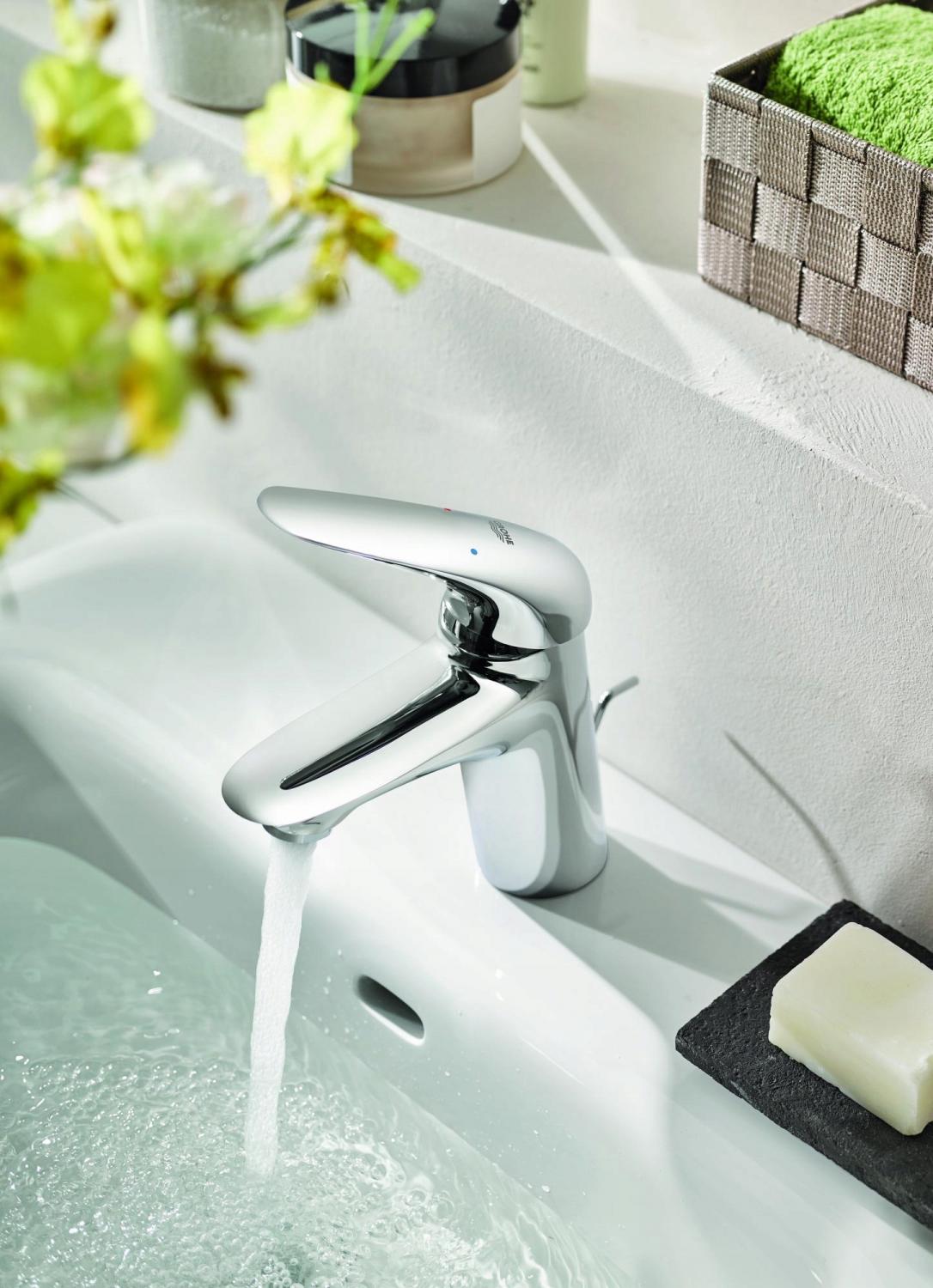 Bateria umywalkowa stojąca GROHE Lineare 1-uchwyt. 1-otw. mosiądz chrom