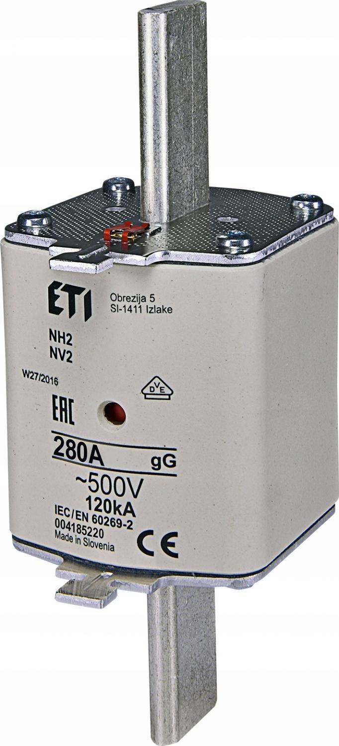 ETI Wkładka topikowa przemysłowa zwłoczna KOMBI NH2 gG 280A/500V