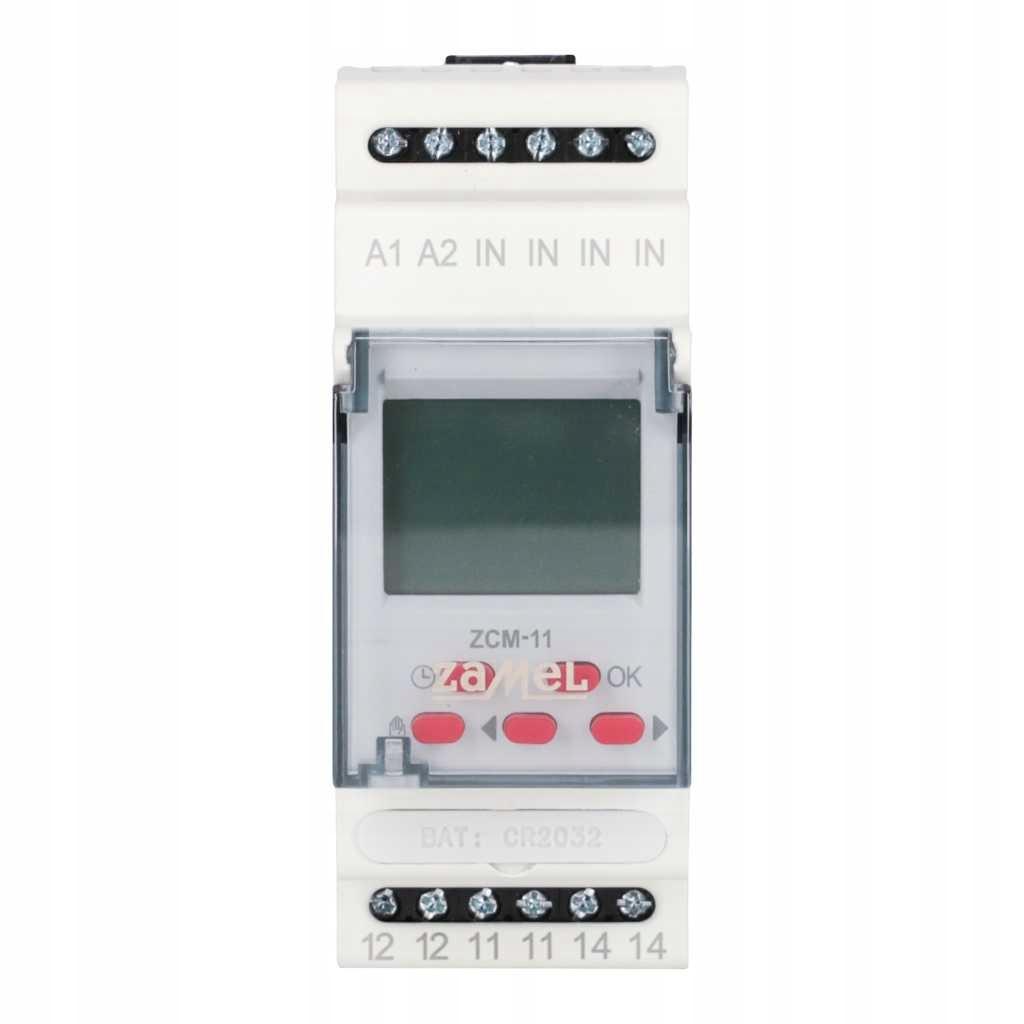 ZAMEL Programator czasowy 1-KAN. tygodniowy 230V AC TYP: ZCM-11